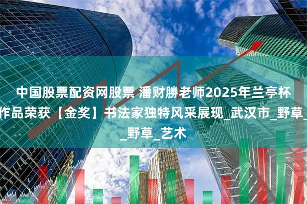 中国股票配资网股票 潘财勝老师2025年兰亭杯书画作品荣获【金奖】书法家独特风采展现_武汉市_野草_艺术
